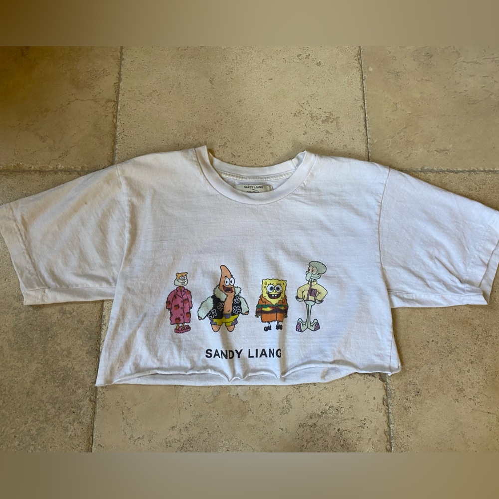 Rare Sandy Liang x SpongeBob Cropped T-Shirt Small